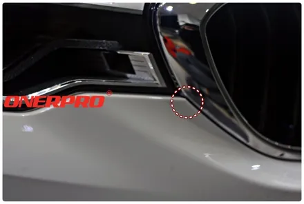 BMW 535i 프론트 범퍼PPF 카메라 줌을 최대한 땡겨서 디테일한 샷으로 마감처리 보기 - 오너프로 PPF 한국본사 / 경기 평택