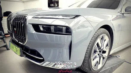 BMW i7 60 범퍼 사고 후 보험처리로 PPF 재시공, 평택 PPF 전문점 프로젝트 3 스튜디오에서 / 경기 평택