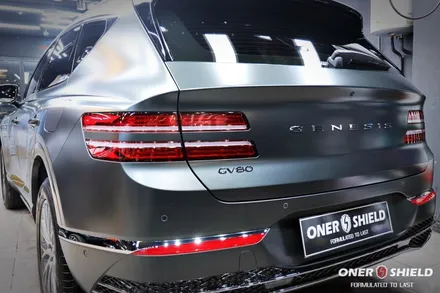 제네시스 GV80 스토르 그린 (무광) 글라스틴트 로데썬팅과 신차패키지, 무광 컬러 특징에 대해 / 서초, 강남, 양재
