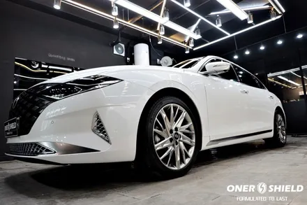 강남 더뉴그랜저 IG 화이트크림 출고 후 솔라가드 열차단 썬팅과 오너프로 생활보호필름 신차패키지 시공 | 오너쉴드 서초 / 서초, 강남, 양재