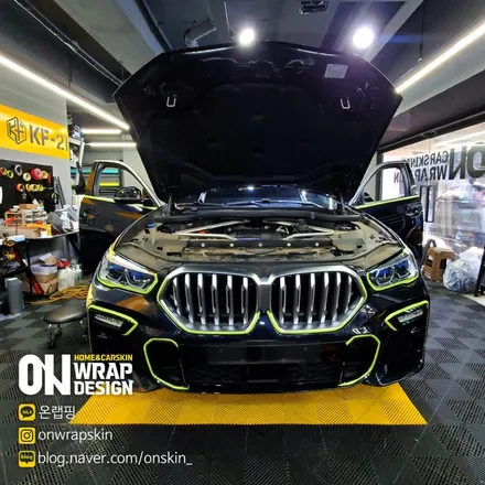 부천랩핑샵, BMW X6 전체랩핑, BMW 랩핑전문/사고차량 퍼티작업,에이버리 락그레이 재시공,완벽하게 변신하기!!! / 부천시 소사구 옥길동