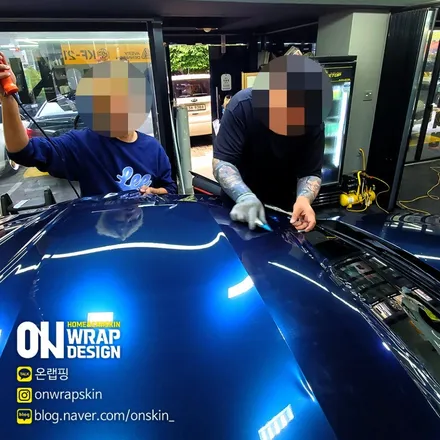 부천랩핑, BMW 4시리즈 전체랩핑, PET 브리티시 그린 카멜레온 색상으로 전체랩핑, 고광택 전체랩핑 시공기. / 부천시 소사구 옥길동