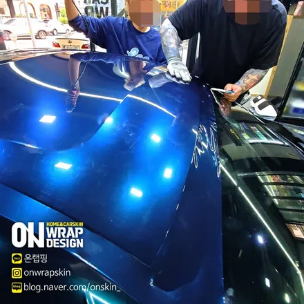 부천랩핑, BMW 4시리즈 전체랩핑, PET 브리티시 그린 카멜레온 색상으로 전체랩핑, 고광택 전체랩핑 시공기. / 부천시 소사구 옥길동