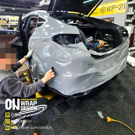 부천랩핑샵, BMW X6 전체랩핑, BMW 랩핑전문/사고차량 퍼티작업,에이버리 락그레이 재시공,완벽하게 변신하기!!! / 부천시 소사구 옥길동