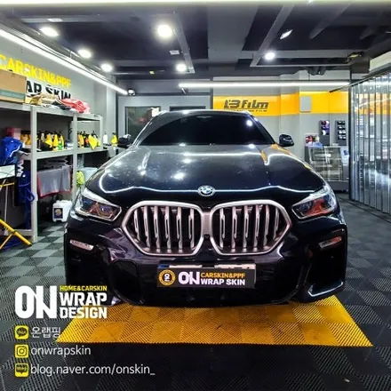 부천랩핑샵, BMW X6 전체랩핑, BMW 랩핑전문/사고차량 퍼티작업,에이버리 락그레이 재시공,완벽하게 변신하기!!! / 부천시 소사구 옥길동