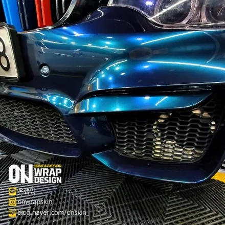 부천랩핑, BMW 4시리즈 전체랩핑, PET 브리티시 그린 카멜레온 색상으로 전체랩핑, 고광택 전체랩핑 시공기. / 부천시 소사구 옥길동