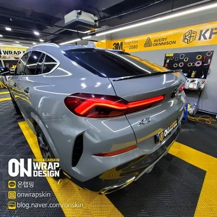 부천랩핑샵, BMW X6 전체랩핑, BMW 랩핑전문/사고차량 퍼티작업,에이버리 락그레이 재시공,완벽하게 변신하기!!! / 부천시 소사구 옥길동