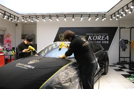 천안 유리 돌 빵 방지를 위한 윈드 실드 네포스 전면 유리 보호 필름 시공 / 충남 아산