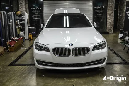[안양카스킨 - 에이오리진] BMW 520D 전체랩핑 (은색->화이트 전체랩핑) / 안산,시흥,화성