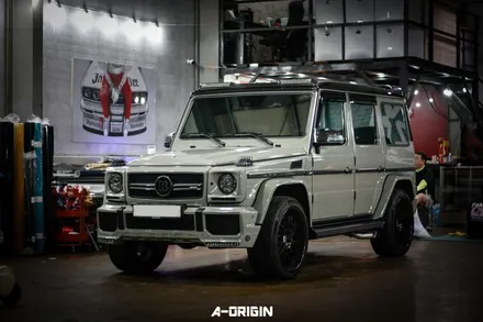 [ 서울랩핑 - 에이오리진 ] 벤츠 G63 AMG G바겐 레이즈 카키그린 전체랩핑 시공 고광택랩핑 부라부스 / 안산,시흥,화성