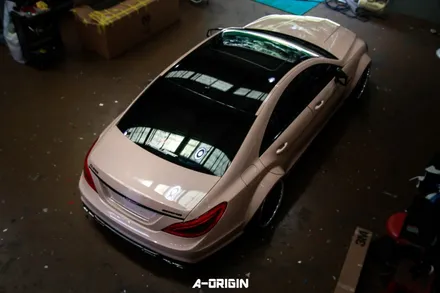 [ 서울랩핑 - 에이오리진 ] 벤츠 CLS63 AMG 레이즈 사하라베이지 전체랩핑 시공!!! / 안산,시흥,화성