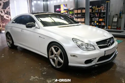 [ 안산랩핑 - 에이오리진 ] 벤츠 cls63 amg 레이즈 사틴펄화이트 전체랩핑 시공후기 / 안산,시흥,화성