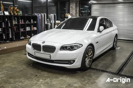 [안양카스킨 - 에이오리진] BMW 520D 전체랩핑 (은색->화이트 전체랩핑) / 안산,시흥,화성