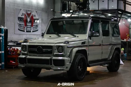 [ 서울랩핑 - 에이오리진 ] 벤츠 G63 AMG G바겐 레이즈 카키그린 전체랩핑 시공 고광택랩핑 부라부스 / 안산,시흥,화성
