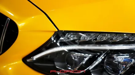 벤츠 C63AMG 레이즈 고스트옐로우 전체랩핑 시공후기 / 안산,시흥,화성