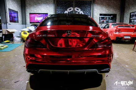 [광명랩핑 - 에이오리진] 벤츠 CLA45 AMG 레드크롬 전체랩핑 시공후기 / 안산,시흥,화성