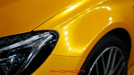 벤츠 C63AMG 레이즈 고스트옐로우 전체랩핑 시공후기 / 안산,시흥,화성