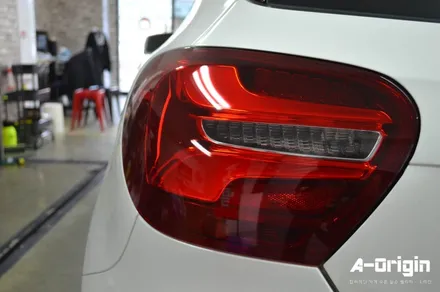 [광명랩핑 - 에이오리진] 벤츠 A45AMG (프론트,리어) 라이트보호필름 시공 / 안산,시흥,화성