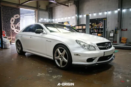 [ 안산랩핑 - 에이오리진 ] 벤츠 cls63 amg 레이즈 사틴펄화이트 전체랩핑 시공후기 / 안산,시흥,화성