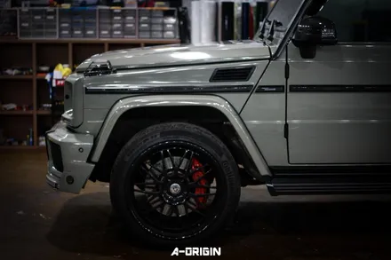 [ 서울랩핑 - 에이오리진 ] 벤츠 G63 AMG G바겐 레이즈 카키그린 전체랩핑 시공 고광택랩핑 부라부스 / 안산,시흥,화성