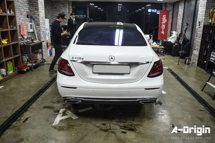 [안양랩핑 - 에이오리진] 벤츠 e220d 루프스킨+사이드미러 랩핑+라이트필름 시공 포스팅 / 안산,시흥,화성