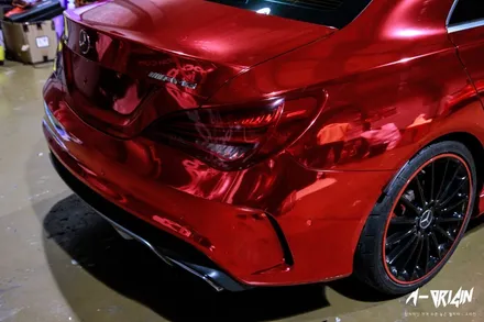 [광명랩핑 - 에이오리진] 벤츠 CLA45 AMG 레드크롬 전체랩핑 시공후기 / 안산,시흥,화성