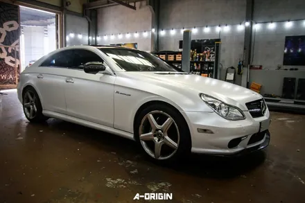 [ 안산랩핑 - 에이오리진 ] 벤츠 cls63 amg 레이즈 사틴펄화이트 전체랩핑 시공후기 / 안산,시흥,화성