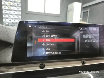 [대구 오디쎄이] BMW G30 520i 안드로이드 올인원 15인치 무스로이드 카오디오 스피커 크리스탈 기어봉 3종 세트