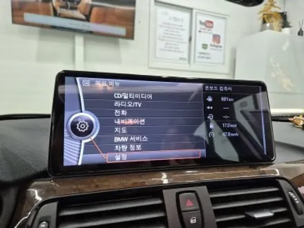 BMW 안드로이드 올인원과 M 핸들 튜닝 시공  F30 320d 3시리즈