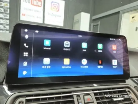 [대구 오디쎄이] BMW 안드로이드 올인원 12.3인치 무스로이드 M 핸들 패키지 코딩 F10 520D