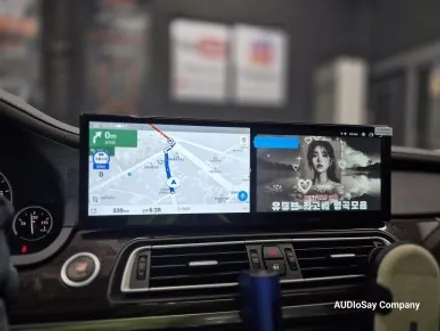 [대구 오디쎄이] BMW F01 7시리즈 740i 프리미엄 안드로이드 올인원 15인치 무스로이드 카오디오 음질 향상