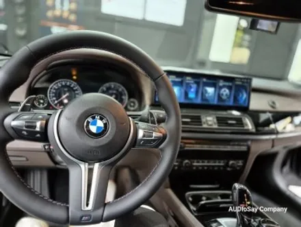 대구 안드로이드 올인원 BMW F01 740d 인디비주얼 15인치 무스로이드, 핸들 열선 활성화 M 핸들 시공