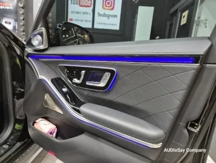 [대구 오디쎄이] 벤츠 카오디오 W223 S 클래스 S400d 숏바디 액티브 엠비언트, 루프 부메스터, 데고 마스터 스피커
