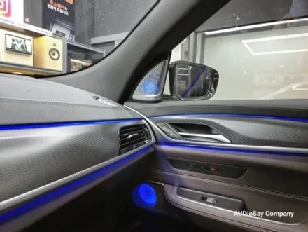 [대구 오디쎄이]BMW G32 6GT 회오리 풀커버 AVI BM100 4D 스피커 크리스탈 기어봉
