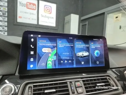 [대구 오디쎄이] BMW 안드로이드 올인원 12.3인치 무스로이드 M 핸들 패키지 코딩 F10 520D