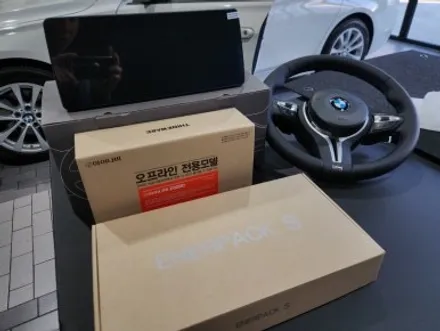대구 BMW 안드로이드 올인원+M핸들 세트, 블랙박스+보조배터리 세트 F30 320D