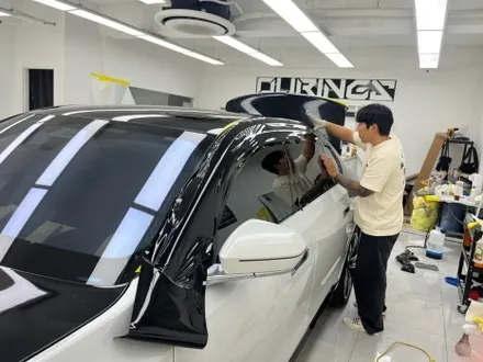 하남 미사 랩핑 BMW 740e 듀오톤, 상판 투톤 DMO 피아노 블랙 / 서초, 강남, 양재