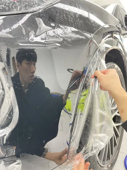 서초구 양재동 PPF 카이엔 범퍼 스크래치를 막아낸 PPF 다시 입혔어요. / 서초, 강남, 양재