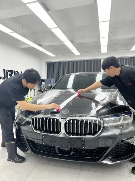송파구PPF, BMW 530i 본넷을 지켜주는 본넷패키지와 유리막코팅! / 서초, 강남, 양재