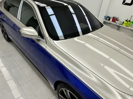 강남 랩핑 BMW i7 듀오톤 랩핑 위아래 둘 다 라인 칼 / 서초, 강남, 양재