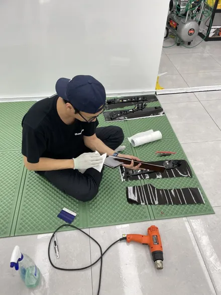 강남서초 자동차실내랩핑, 아우디A4 우드는 쫌...! / 서초, 강남, 양재