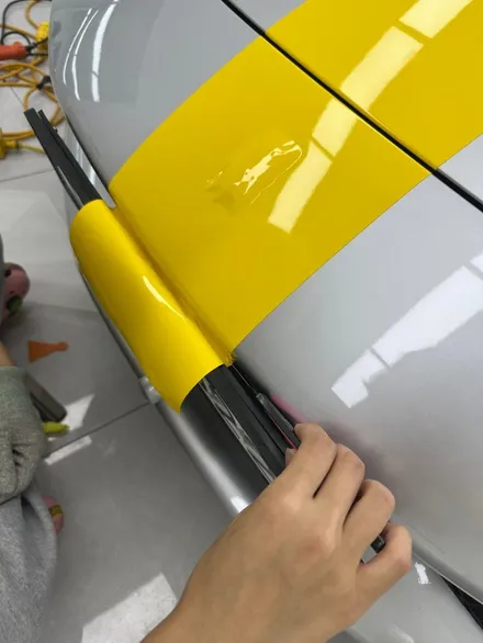 페라리 296 gts 옐로우 데칼 랩핑 바이퍼라인, 부분 블랙 PPF 루프스킨 블랙포인트 송파 하남 분당 / 서초, 강남, 양재
