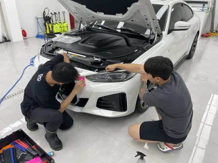 [강남 랩핑] BMW 4시리즈 전기차 i4 크롬죽이기&생활보호 PPF / 서초, 강남, 양재