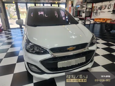 쉐보레 더뉴 스파크 사이드미러 랩핑, 도어캐치 랩핑, 인증LED, 락폴딩 시공 구미튜닝 / 구미랩핑 / 구미뿡카 / 구미 봉곡남로