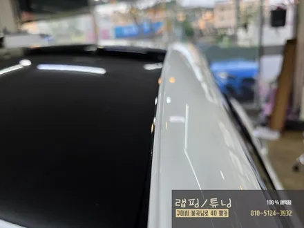 구미랩핑 제네시스 G80 RG3 페이스리프트 신차 출고 후 전면 앞범퍼, 본넷 ,생활부분 PPF 패키지로 차량을 더욱 안전하게! 추가로 루프스킨까지 / 구미 봉곡남로