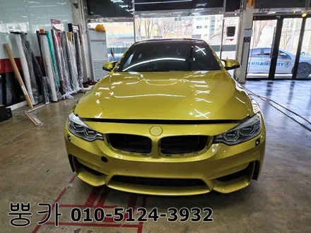 BMW M4 사틴블랙 전체랩핑 (에이버리) / 구미 봉곡남로