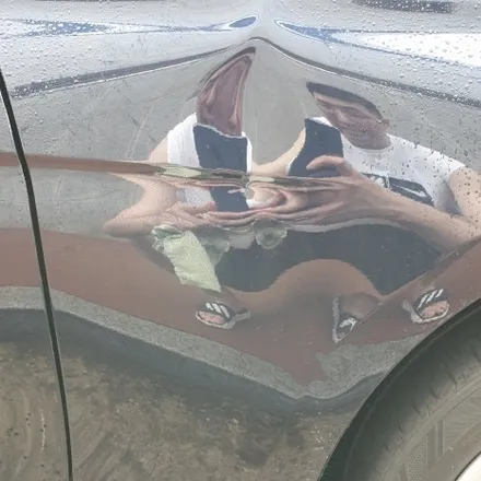 분당 판교 BMW 320D 조수석 전휀다 찌그러짐 판금도색 교환없이 복원 백현동 1급 공업사 / 경기 성남