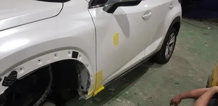 분당 수입차 수리 전문점 렉서스 NX300h 도어 휀다 연석으로 인한 손상 자차 보험 완벽 복원 / 경기 성남