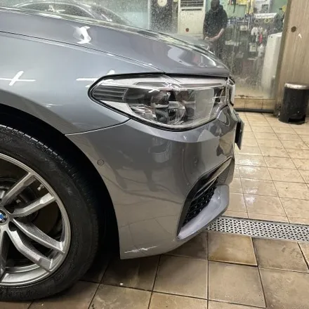 BMW 5시리즈 앞범퍼 찌그러짐 / 스크래치 판금도색 완벽복원! - 판교자동차외형복원 - / 분당 판금도색 / 분당 자동차 수리 / 판교 백현동 / 경기 성남