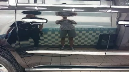 분당 수입차 휀다 판금 전문점 캐딜락 에스컬레이드 교환 없이 도색 복원 자차 보험수리 백현동 1급 공업사 / 경기 성남